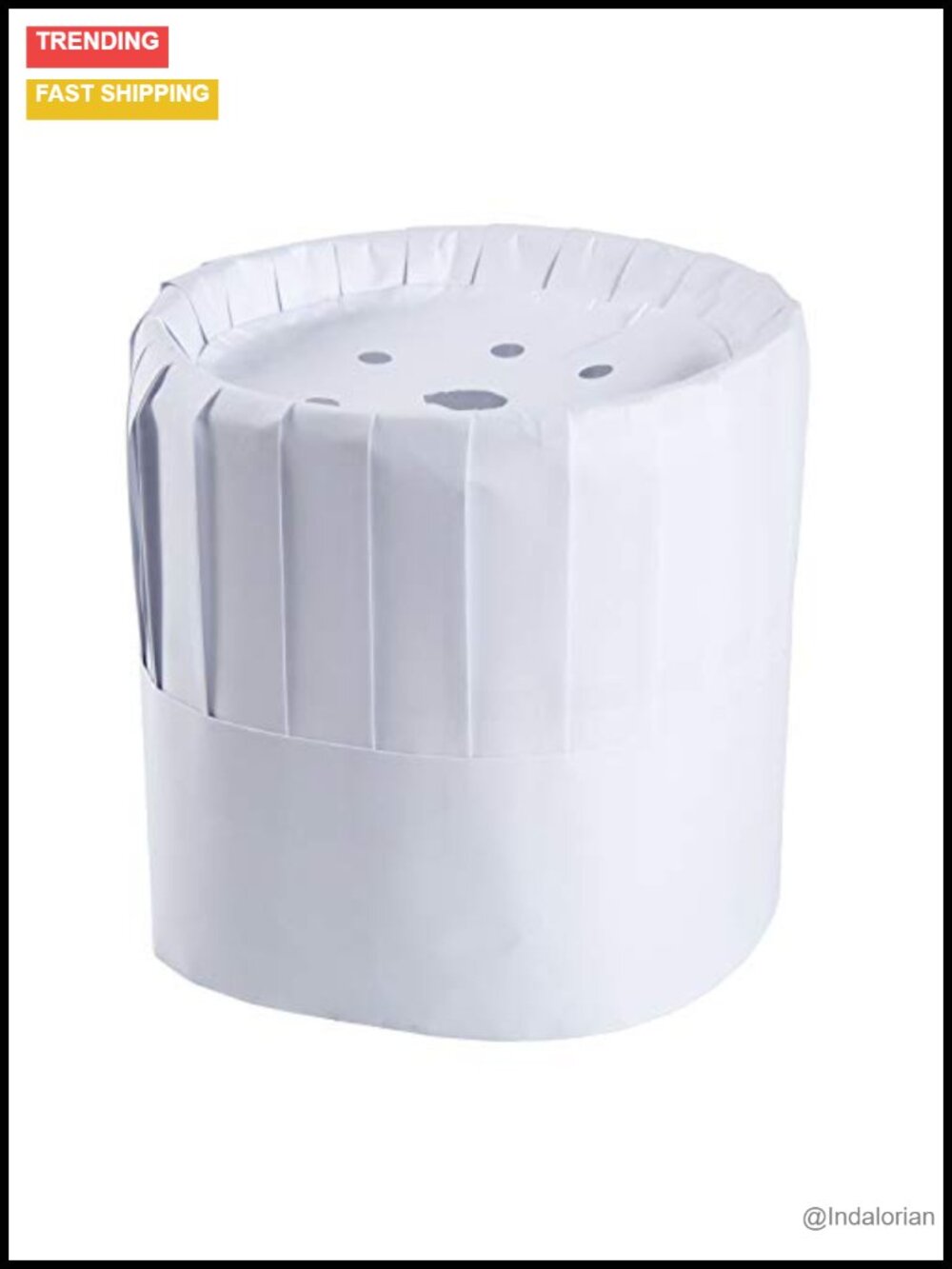 Pleated Chef Hats 7 Inch with Comfort Bands Disposable Food Service Catering